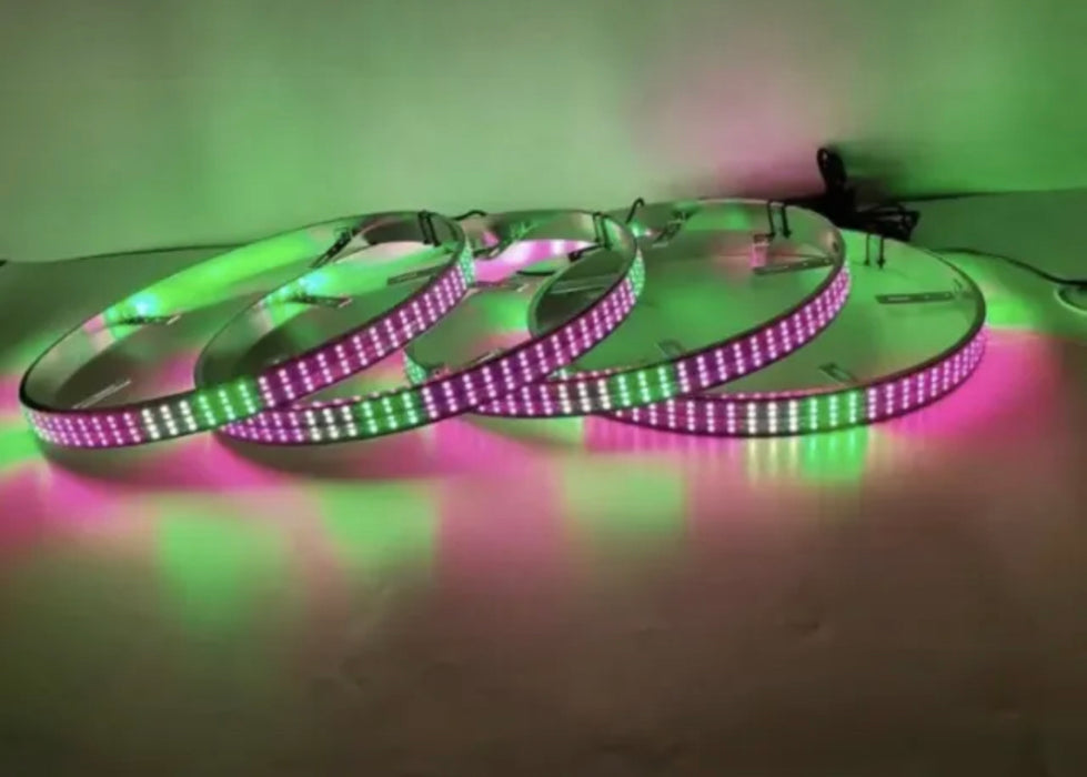 4 Row RGB Chasing Wheel Lights