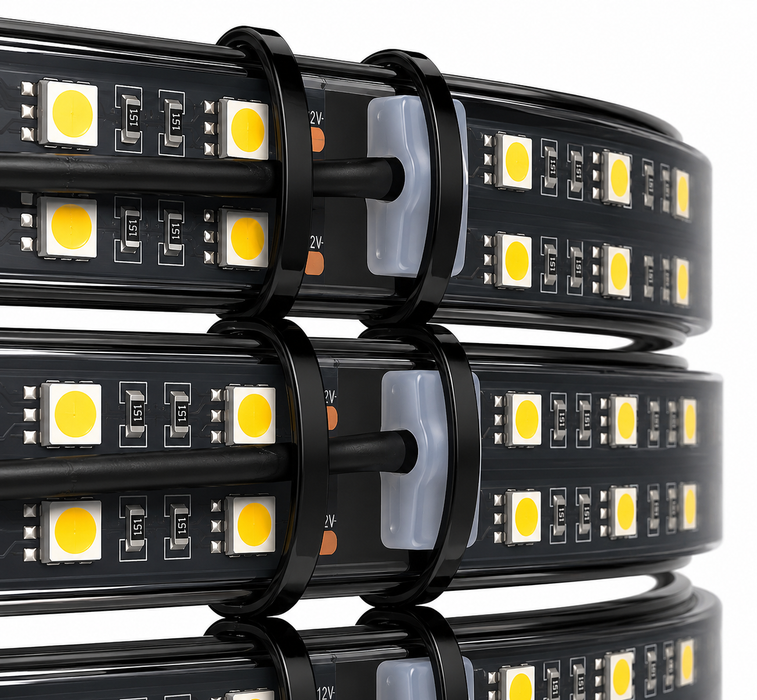 2 Row Pure White Wheel Lights